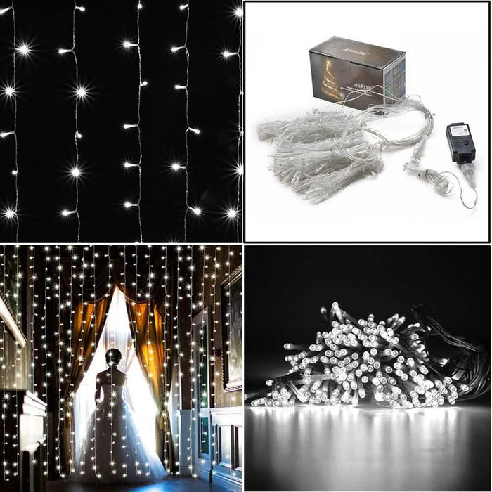300 LED Curtain Light Safety Voltage Operated - 8 Lighting Modes by DailySale