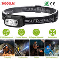 30000LM Rechargeable Motion Sensor Headlamps by DailySale