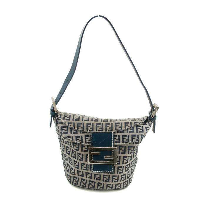 Fendi FF Zucchino Blue Bucket Shoulder Bag #3001 by Bolt Boutique