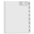 Avery Big Tab Printable Large White Label Tab Dividers, 8-Tab, 11 x 8.5, White, 20 Sets