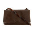 Prada Milano Brown Leather Tortoise Strap Shoulder Bag #3002 by Bolt Boutique