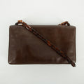 Prada Milano Brown Leather Tortoise Strap Shoulder Bag #3002 by Bolt Boutique