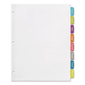Avery Big Tab Printable White Label Tab Dividers, 8-Tab, 11 x 8.5, White, 20 Sets