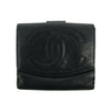 Chanel CC Black Caviar Timeless Compact Wallet #3004