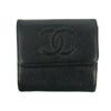 Chanel CC Timeless Black Caviar Compact Wallet #3005