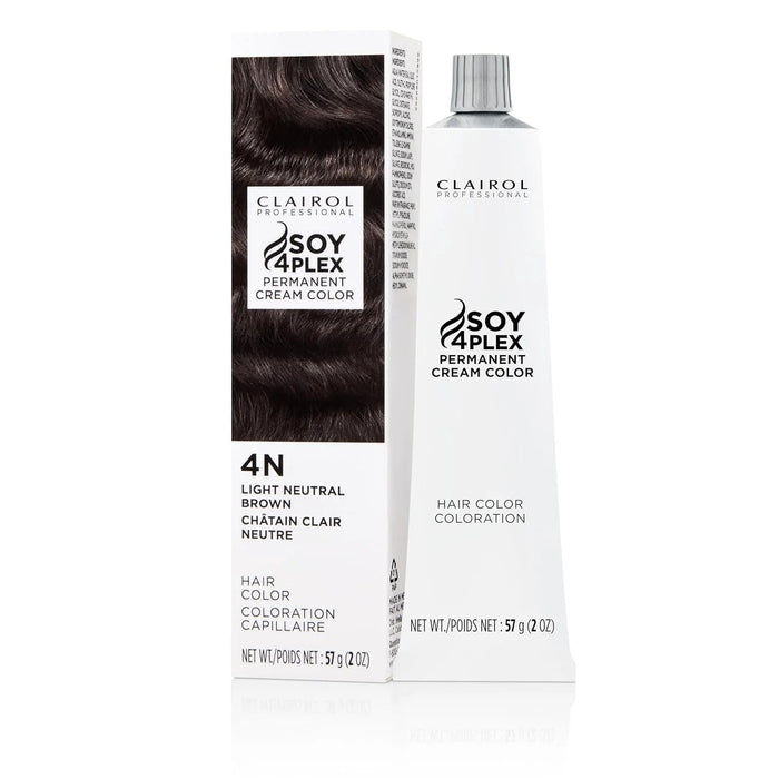 Clairol Crème Perm Professional Soy4Plex Permanent Haircolor 4N Light Neutral Brown Premium by Pasteur Pharmacy