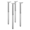 HON Build Adjustable Post Legs, 22" to 34" High, Platinum, 4/Pack
