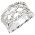 0.92 Carat Genuine White Diamond .925 Sterling Silver Ring by Bids.com