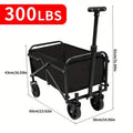Heavy Duty Utility Portable Foldable Outdoor Beach Garden Wagon Cart with 360° All Terrain Wheels by DailySale