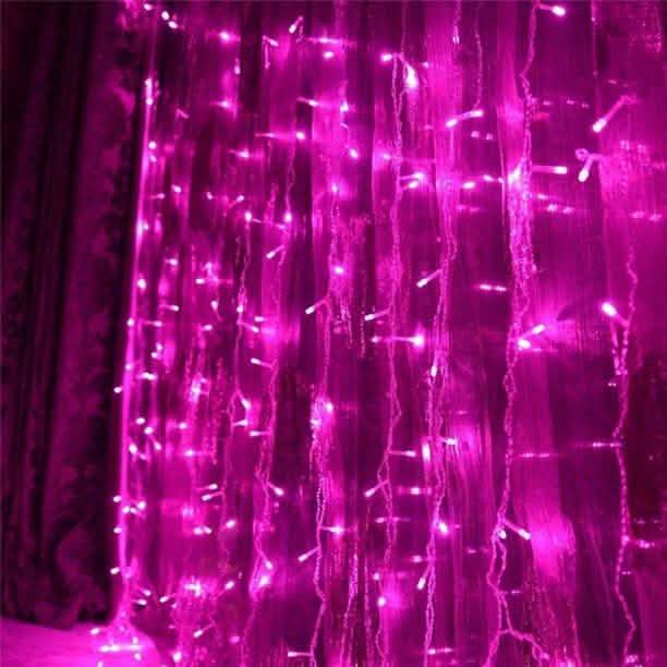 300LED Pink Fairy Curtain String Lights with Controller by DailySale