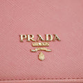 Prada Pink Saffiano Leather Compact Wallet #3010 by Bolt Boutique