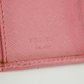 Prada Pink Saffiano Leather Compact Wallet #3010 by Bolt Boutique