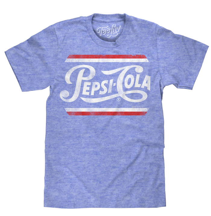 Pepsi Classic Script T-Shirt - Royal Snow Heather by Tee Luv