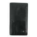 Chanel CC Camelia Flower Black Leather Long Fold Wallet #3014 by Bolt Boutique