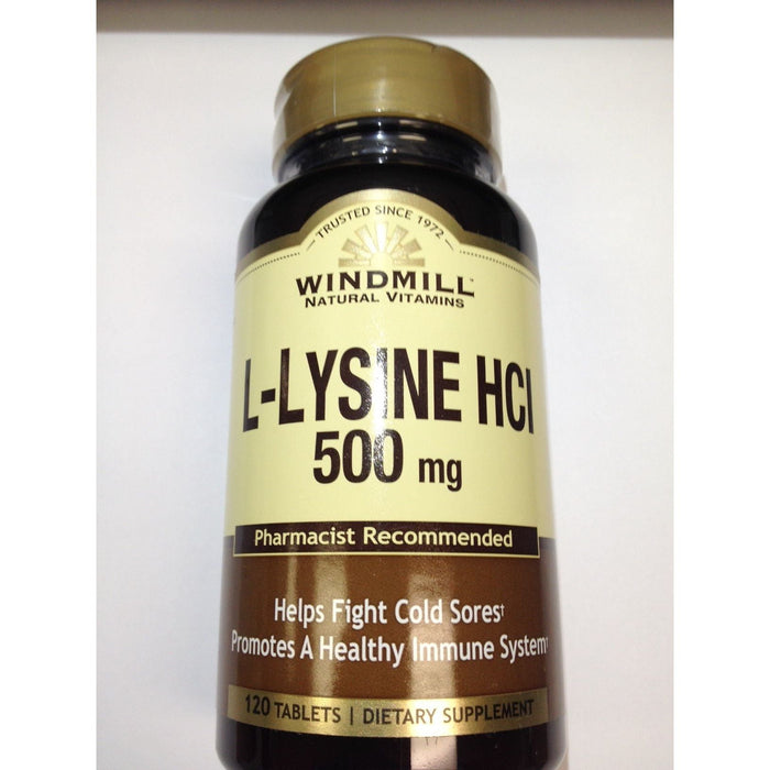 Windmill L-Lysine HCl 500 Mg Tablets 120ct by Pasteur Pharmacy