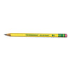 Dixon Ticonderoga Beginners Woodcase Pencil with Eraser and Microban Protection, HB (#2), Black Lead, Yellow Barrel, Dozen