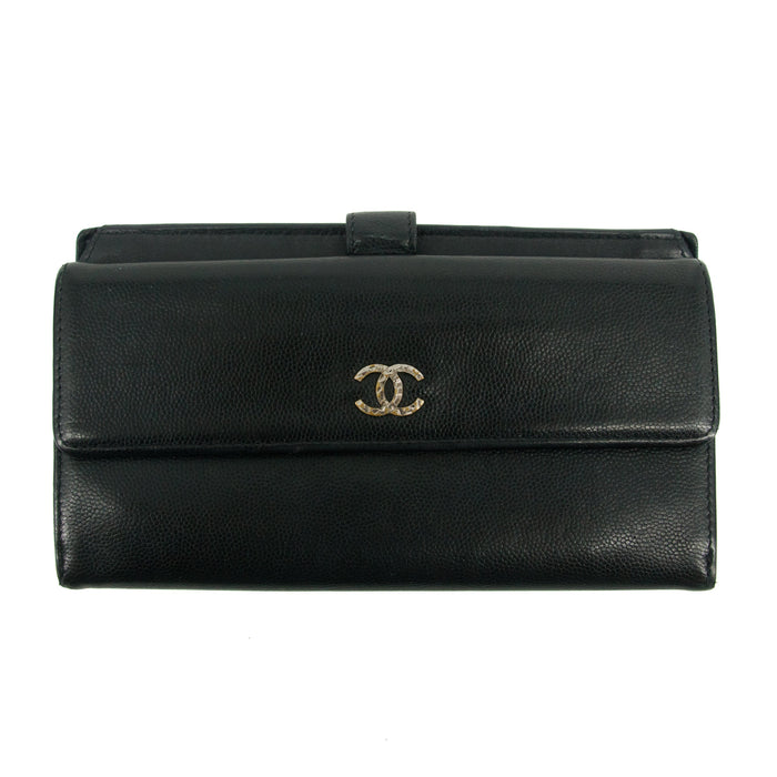 Chanel CC Black Caviar Continental Long Wallet #3016 by Bolt Boutique