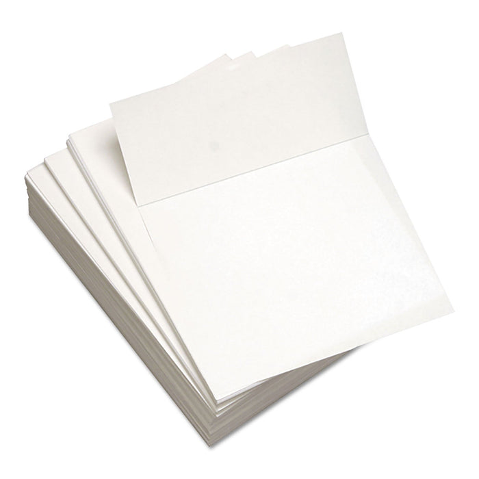 Lettermark Custom Cut-Sheet Copy Paper, 92 Bright, Micro-Perforated 3.66" from Bottom, 20 lb Bond Weight, 8.5 x 11, White, 500/Ream