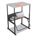 Safco Alphabetter Desks, 28" x 20" x 26" to 42", Beige