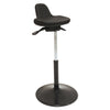 ShopSol Pneumatic Sit-Stand Stool, Supports Up to 250 lb, Black