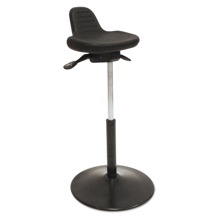 ShopSol Pneumatic Sit-Stand Stool, Supports Up to 250 lb, Black
