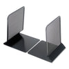 Universal Metal Mesh Bookends, Nonskid, 5.38 x 5.38 x 6.75, Black, 1 Pair