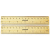 Universal Flat Wood Ruler, Standard/Metric, 6" Long