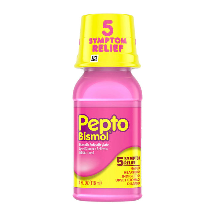 Pepto Bismol Liquid Travel Size For Heartburn Diarrhea Original 3.4oz by Pasteur Pharmacy