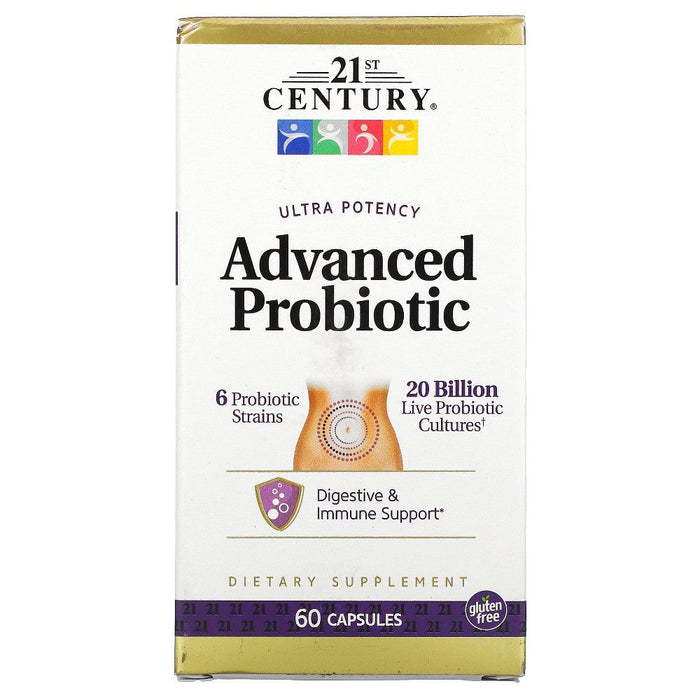 21st Century Ultra Potency Advanced Probiotic, 60 Capsules by Pasteur Pharmacy