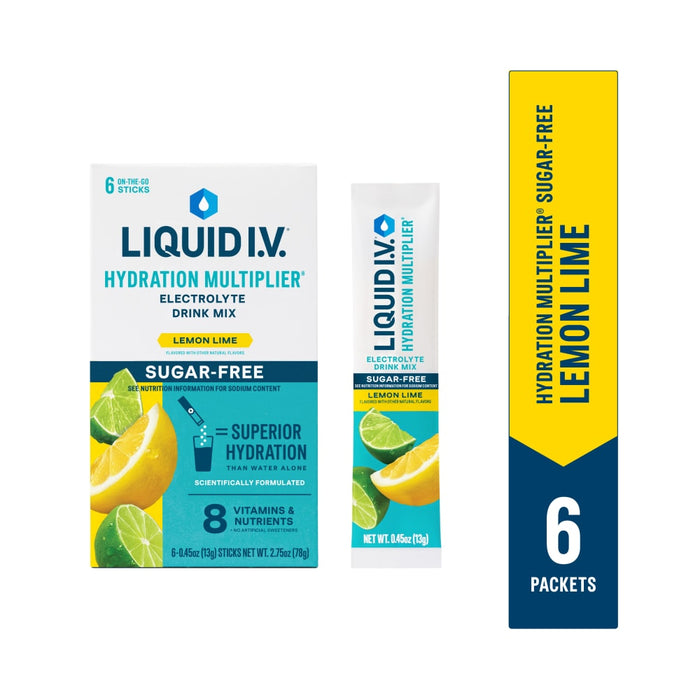 Liquid I.V. Sugar -Free Hydration Multiplier Lemon Lime 6Ct by Pasteur Pharmacy