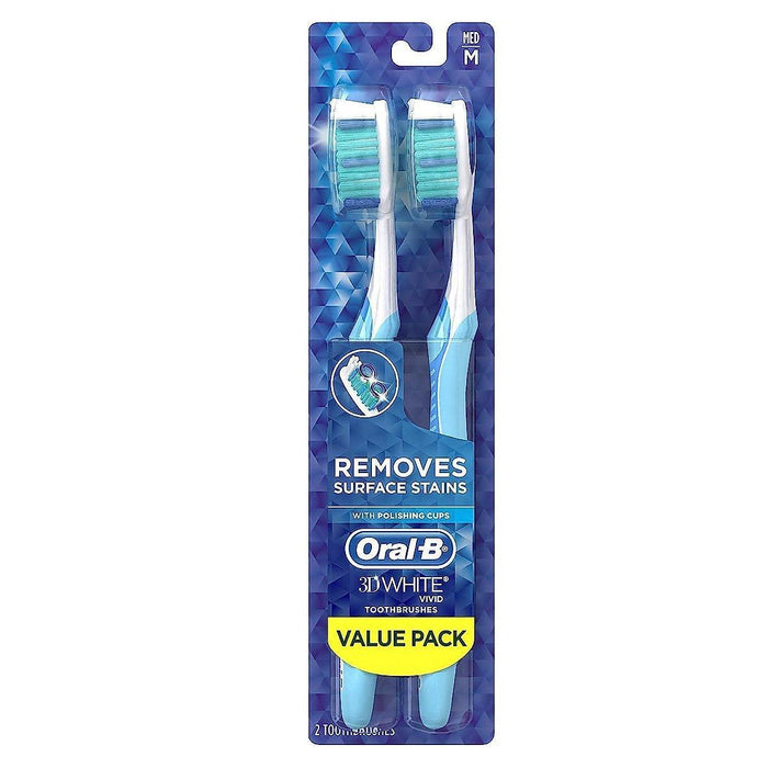 Oral B Vivid Toothbrushes, Medium, Whitening, Value Pack by Pasteur Pharmacy