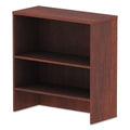 Alera Valencia Series Hutch, 3 Compartments, 34.13w x 15d x 35.38h, Medium Cherry