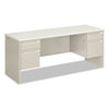 HON 38000 Series Kneespace Credenza, 72w x 24d x 29.5h, Silver Mesh/Light Gray