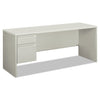 HON 38000 Series Single Pedestal Credenza, 72w x 24d x 29.5h, Left, Silver/Gray