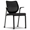HON Nucleus Series Multipurpose Stacking Chair, ilira-Stretch M4 Back, Supports Up to 300 lb, Black