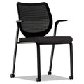 HON Nucleus Series Multipurpose Stacking Chair, ilira-Stretch M4 Back, Supports Up to 300 lb, Black