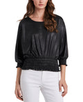 Vince Camuto Smocked-Hem Blouse, Size XS by Vanessa Jane