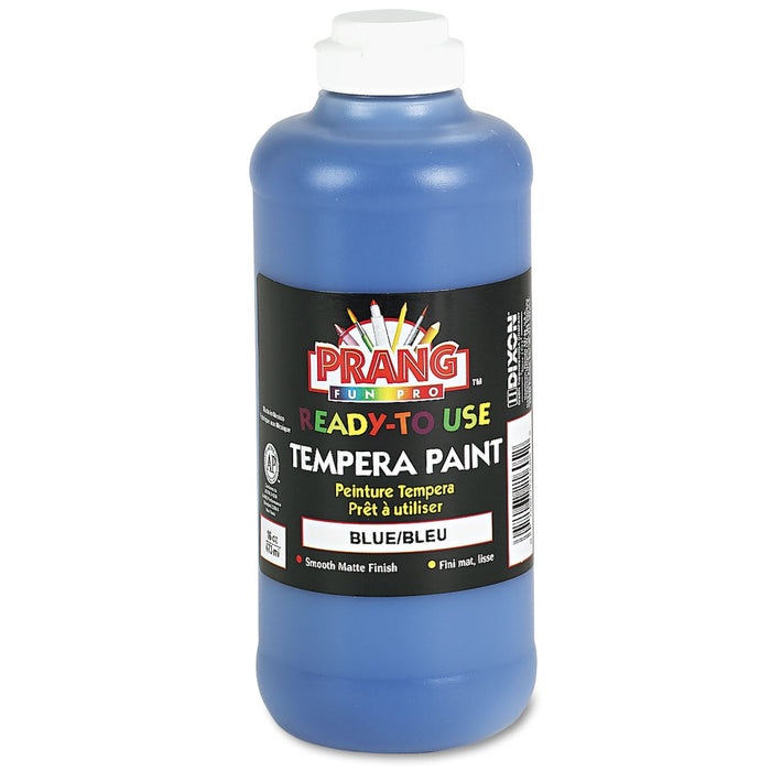 Prang Ready-to-Use Tempera Paint, Blue, 16 oz Dispenser-Cap Bottle