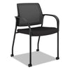 HON Ignition 2.0 4-Way Stretch Mesh Back Mobile Stacking Chair, Supports Up to 300 lb, Black