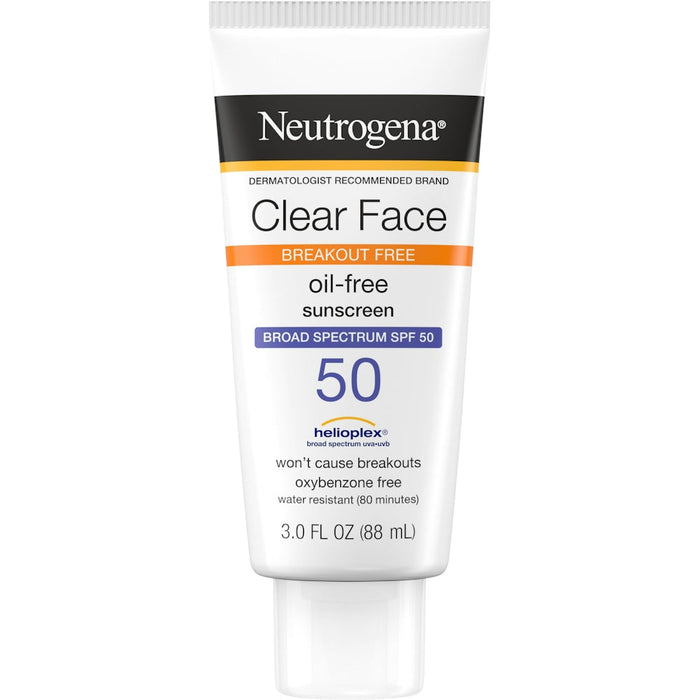 Neutrogena Clear Face Break-Out Free Liquid Lotion Sunscreen Broad Spectrum SPF 50 88ml by Pasteur Pharmacy