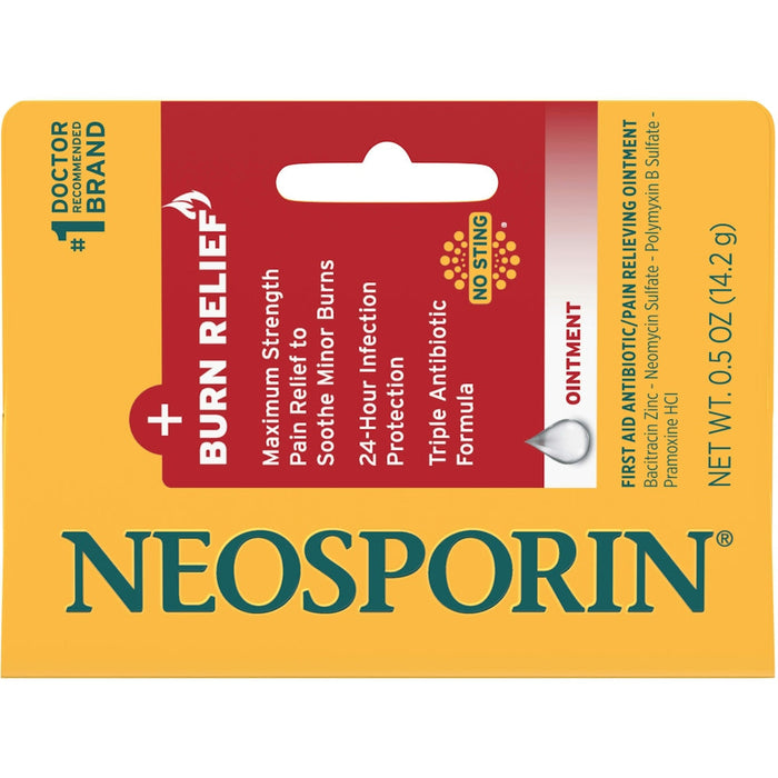 Neosporin Burn Relief & First-aid Antibiotic Ointment With Bacitracin Zinc & Neomycin, 0.5 Ounce by Pasteur Pharmacy