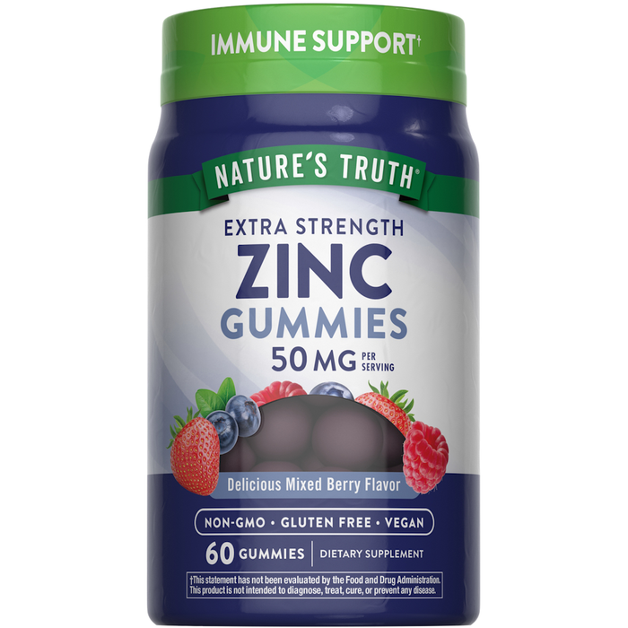 Nature's Truth Zinc, Extra Strength, 50 Mg, Gummies, Natural Mixed Berry Flavor by Pasteur Pharmacy