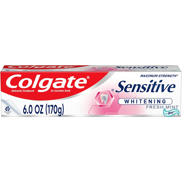 Colgate Sensitive Toothpaste Maximum Strength With Whitening - Fresh Mint Gel - 6oz by Pasteur Pharmacy