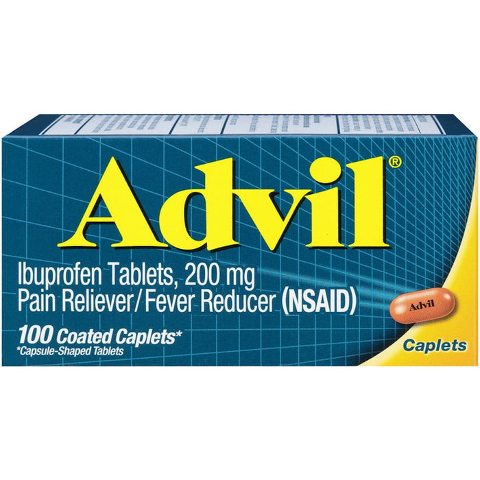 Advil Ibuprofen Pain Reliever Fever Reducer, 200 Mg, 100 Caplets by Pasteur Pharmacy