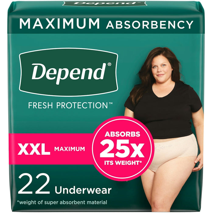 Depend FIT-FLEX Incontinence Underwear For Women - Maximum Absorbency - Blush by Pasteur Pharmacy