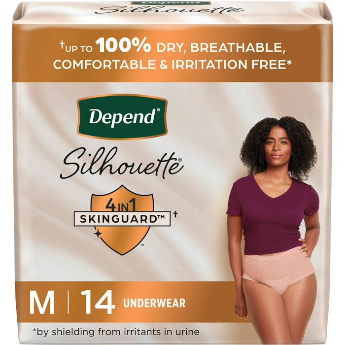 Depend Silhouette Maximum Absorbency Underwear for Women, Medium, 14 Count by Pasteur Pharmacy