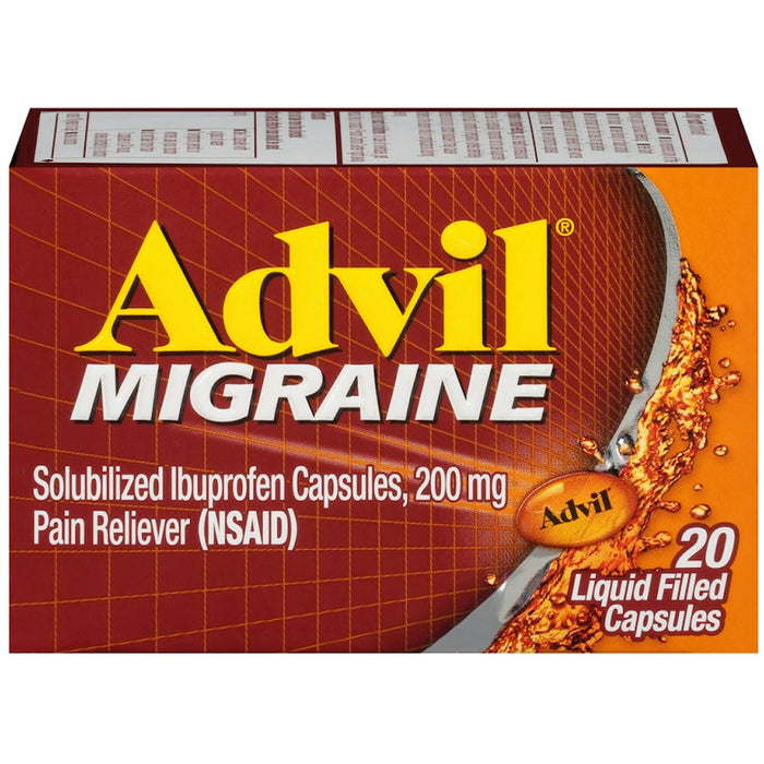 Advil Migraine Pain Reliever Liquid Filled Capsules - 200 Mg - 20ct by Pasteur Pharmacy