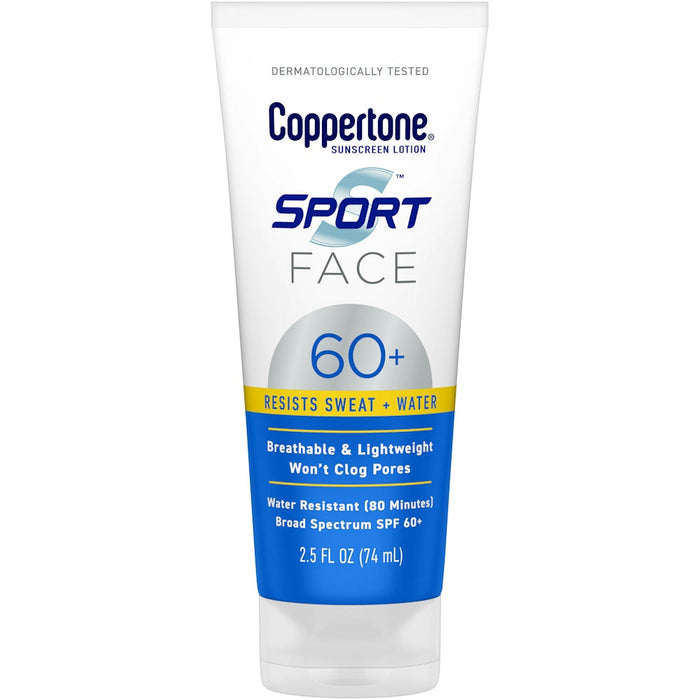 Coppertone Face Broad Spectrum Spf 60+ Sunscreen Lotion 2.5 Fl Oz by Pasteur Pharmacy