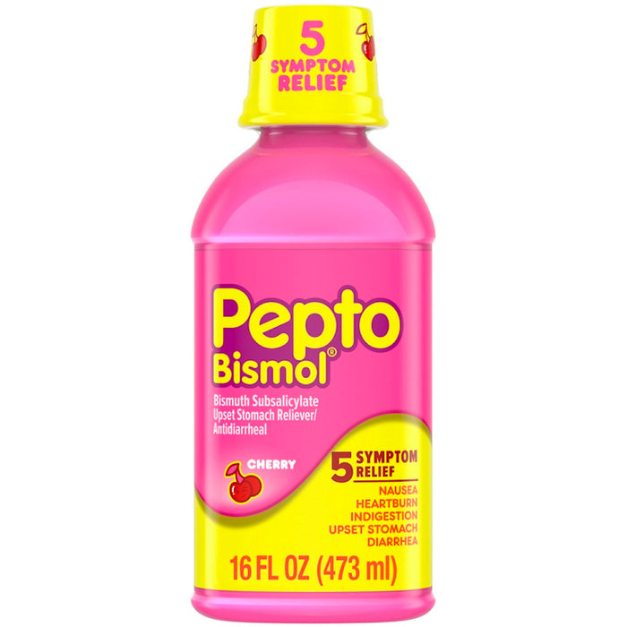 Pepto-Bismol Cherry Liquid Upset Stomach & Diarrhea Relief by Pasteur Pharmacy