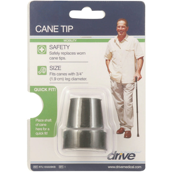 Drive Medical Replacement Cane Tip – 3/4 Inch Diameter, Black by Pasteur Pharmacy